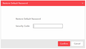 Hikvision or Safire product password reset
